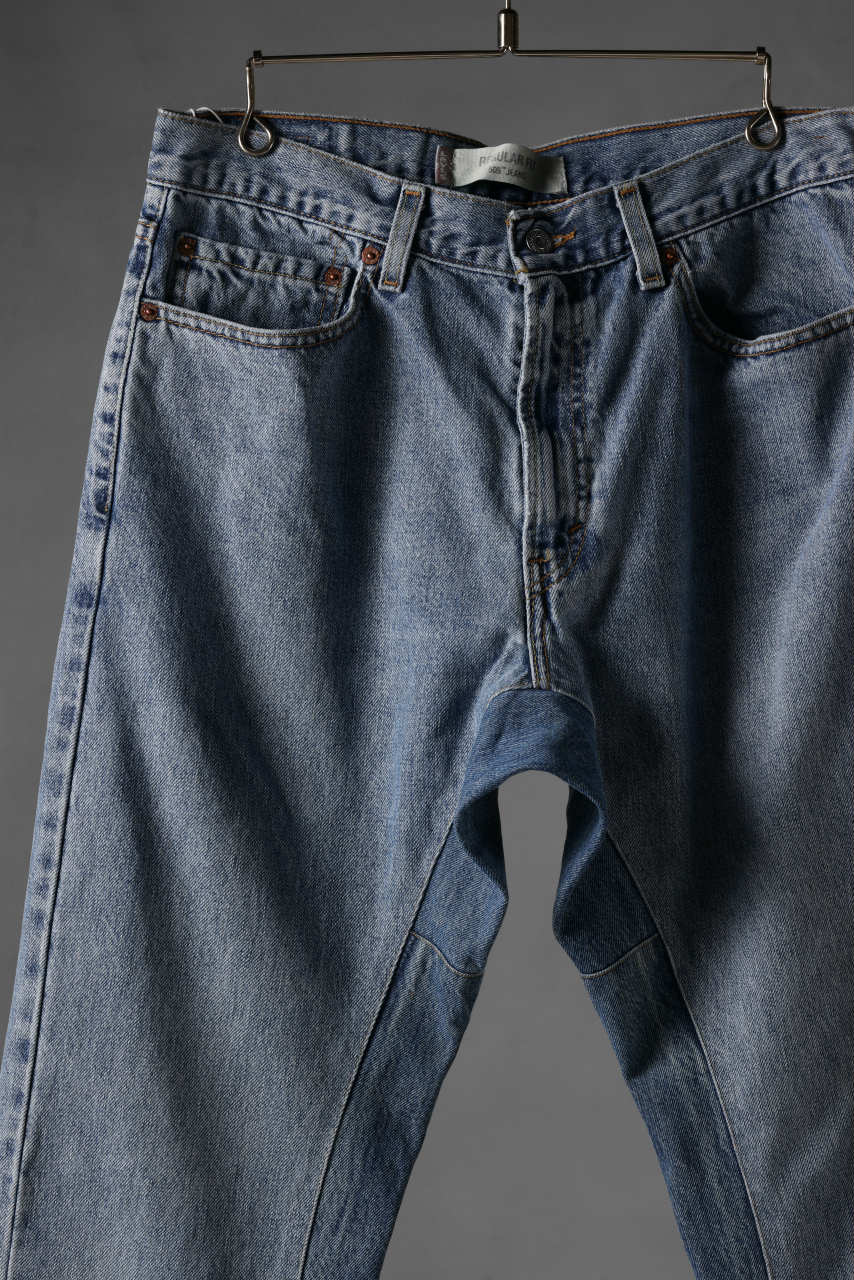 CHANGES x LOOM exclusive REMAKE REGULAR FIT DENIM PANTS / VINTAGE LEVI’S JEANS (INDIGO #I) - Image 3