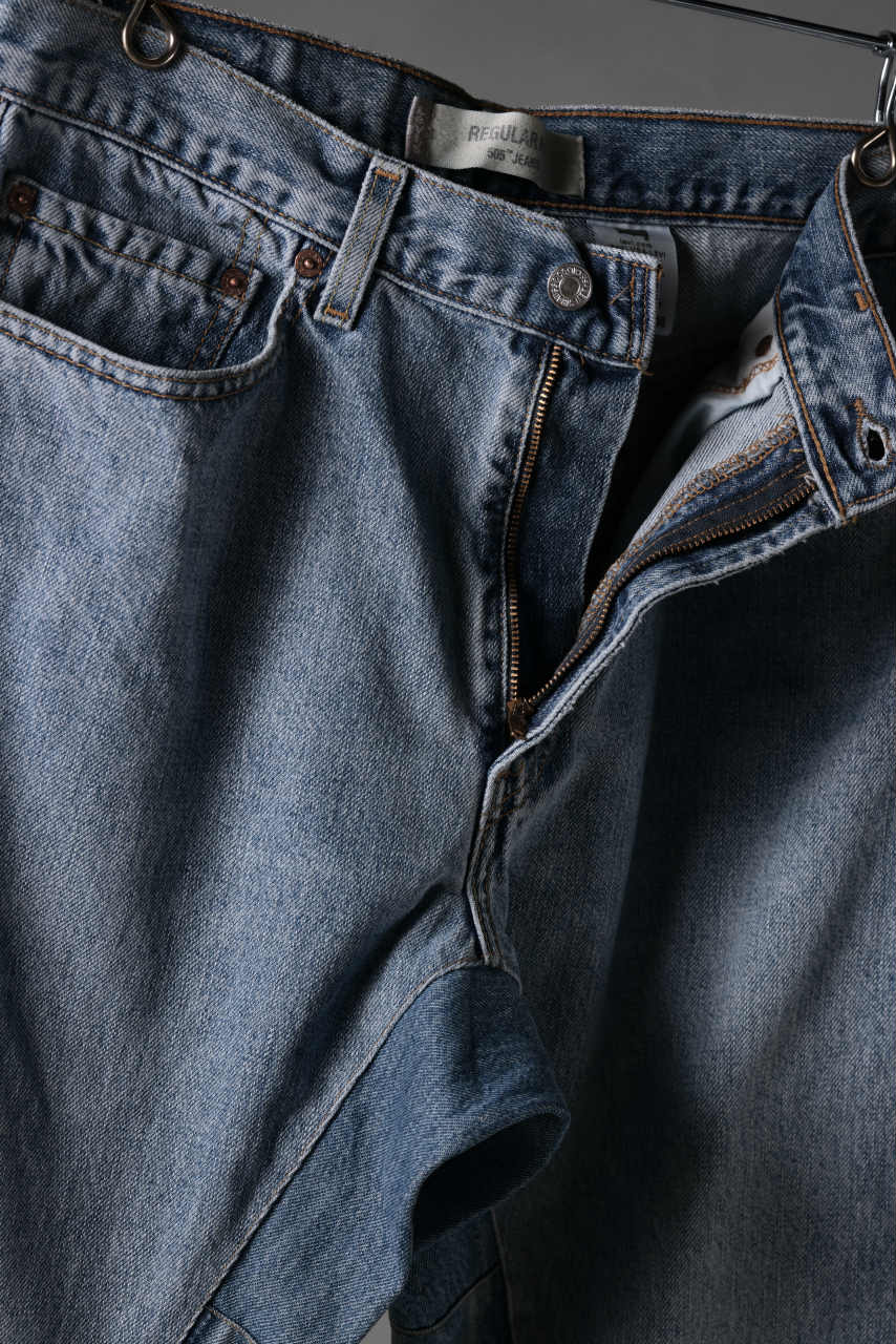 CHANGES x LOOM exclusive REMAKE REGULAR FIT DENIM PANTS / VINTAGE LEVI’S JEANS (INDIGO #I) - Image 9