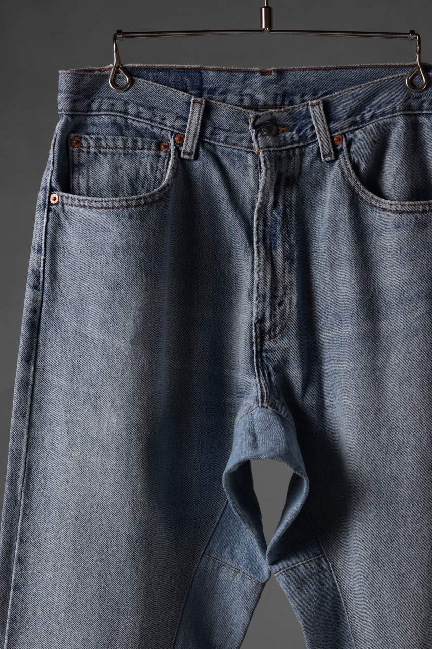 CHANGES x LOOM exclusive REMAKE REGULAR FIT DENIM PANTS / VINTAGE LEVI’S JEANS (INDIGO #J) - Image 3