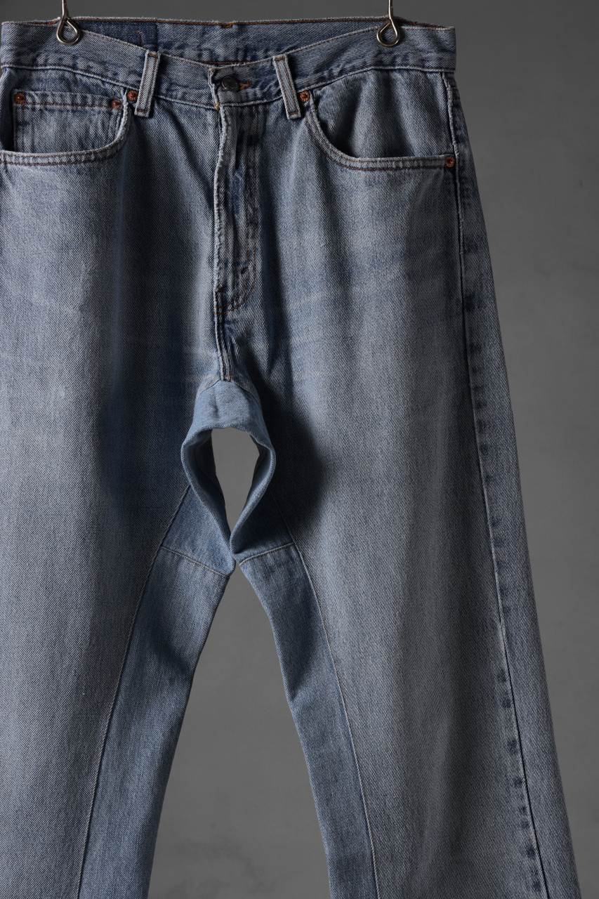 CHANGES x LOOM exclusive REMAKE REGULAR FIT DENIM PANTS / VINTAGE LEVI’S JEANS (INDIGO #J) - Image 4