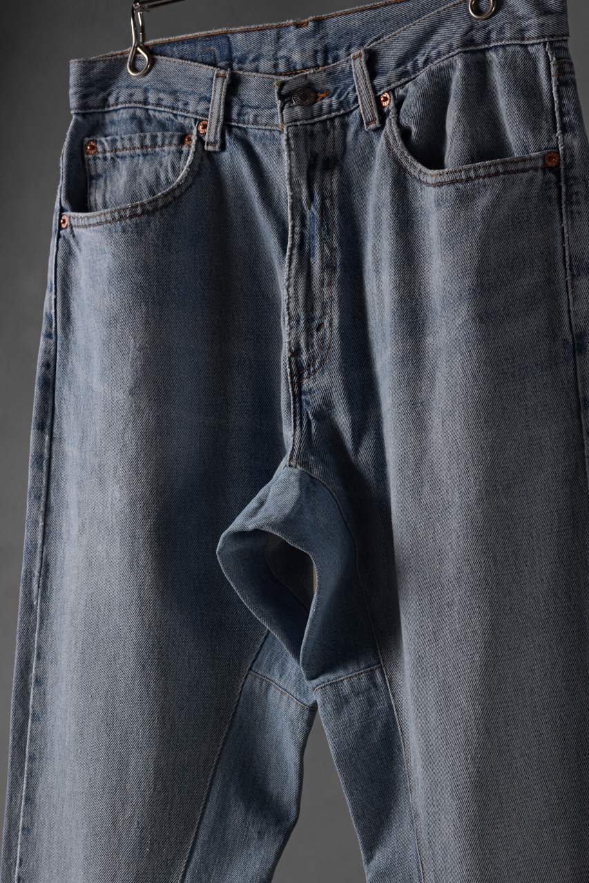 CHANGES x LOOM exclusive REMAKE REGULAR FIT DENIM PANTS / VINTAGE LEVI’S JEANS (INDIGO #J) - Image 7