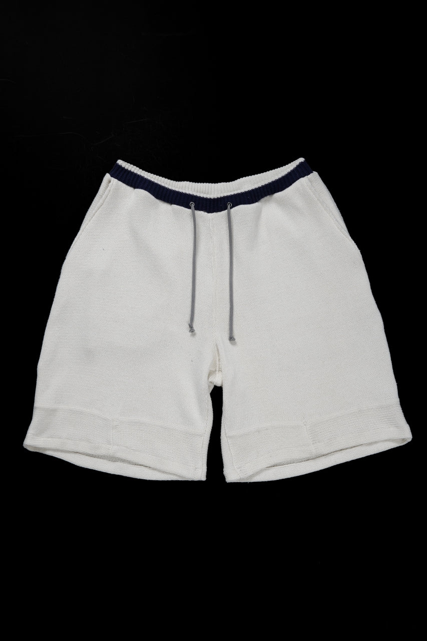 CHANGES x LOOM exclusive REMAKE SHORTS / VINTAGE COTTON KNIT (WHITE)