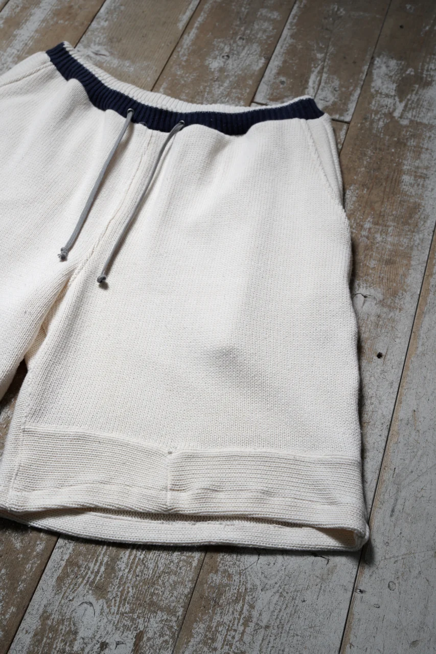 CHANGES x LOOM exclusive REMAKE SHORTS / VINTAGE COTTON KNIT (WHITE) - Image 13
