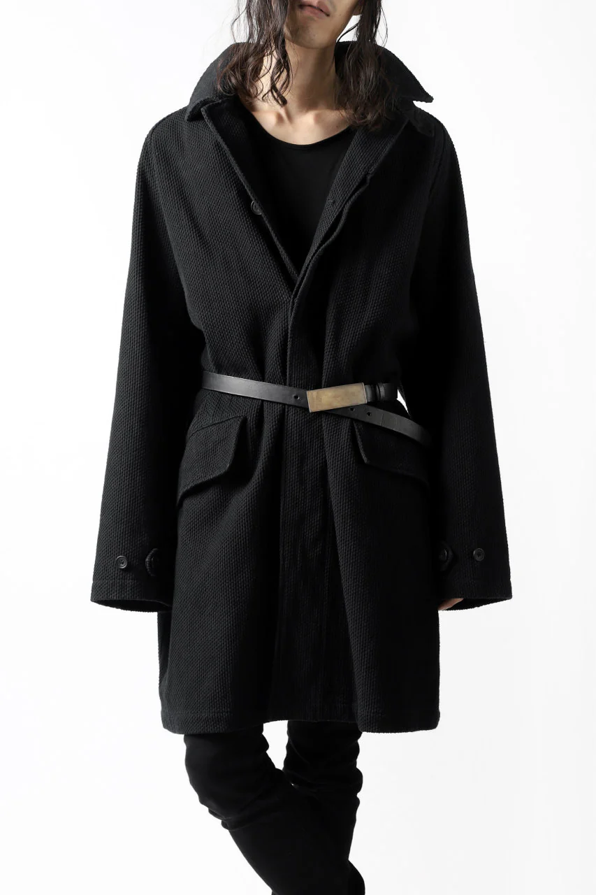 COLINA BALMACAAN COAT / SASHIKO (BLACK) - Image 3