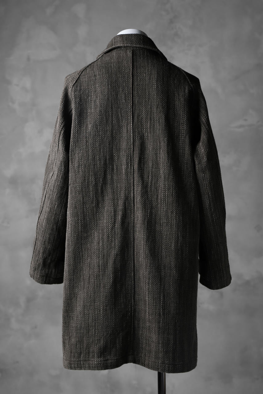 COLINA BALMACAAN COAT / SASHIKO ZAKURO DYED (ZAKURO) - Image 4