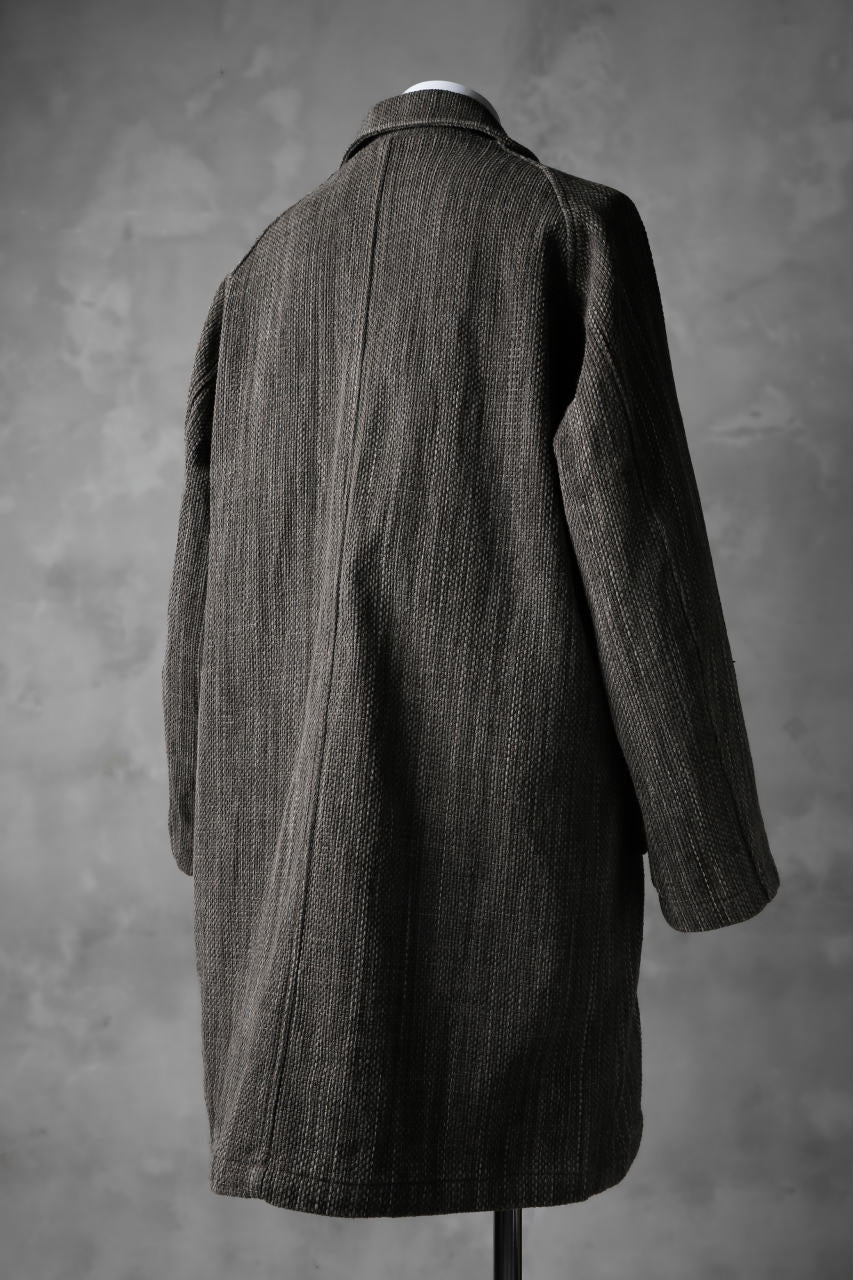 COLINA BALMACAAN COAT / SASHIKO ZAKURO DYED (ZAKURO) - Image 5
