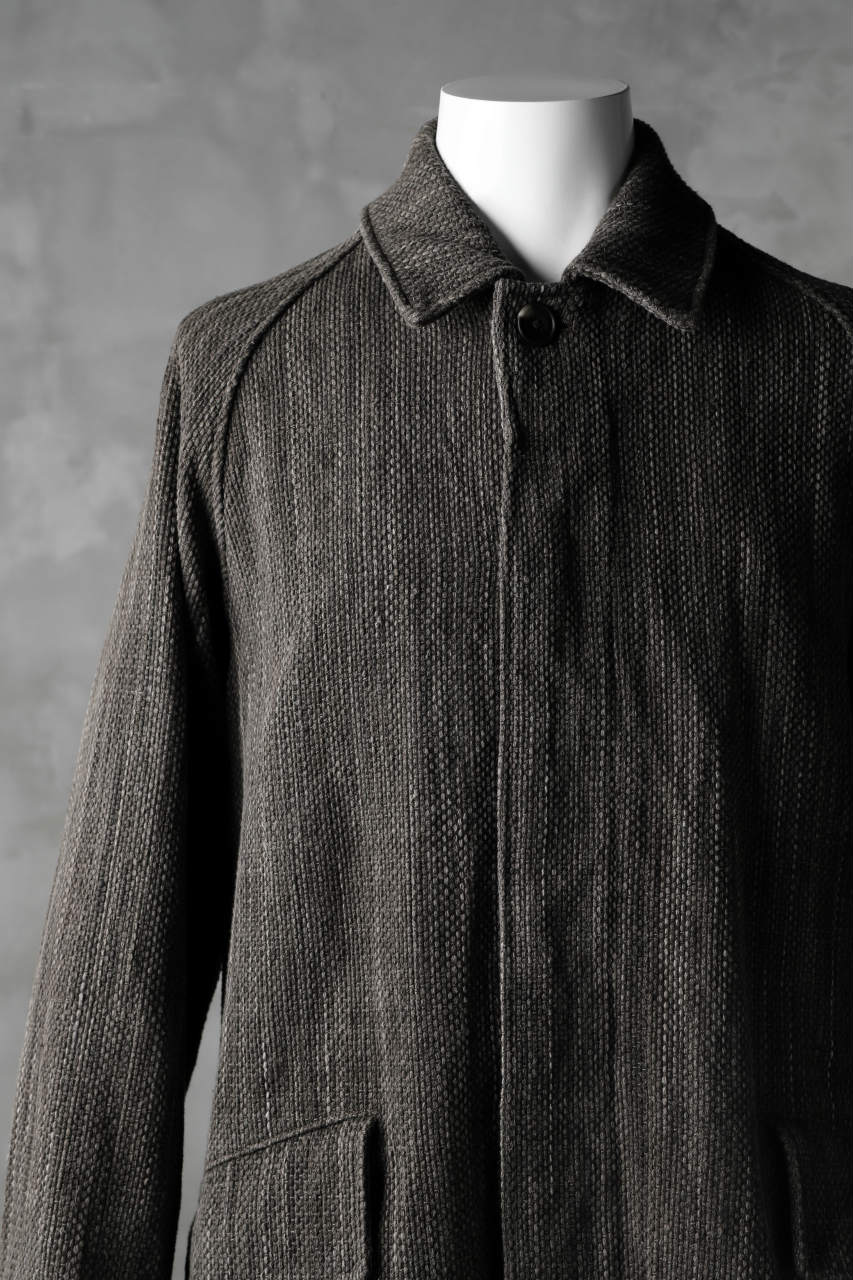 COLINA BALMACAAN COAT / SASHIKO ZAKURO DYED (ZAKURO) - Image 7