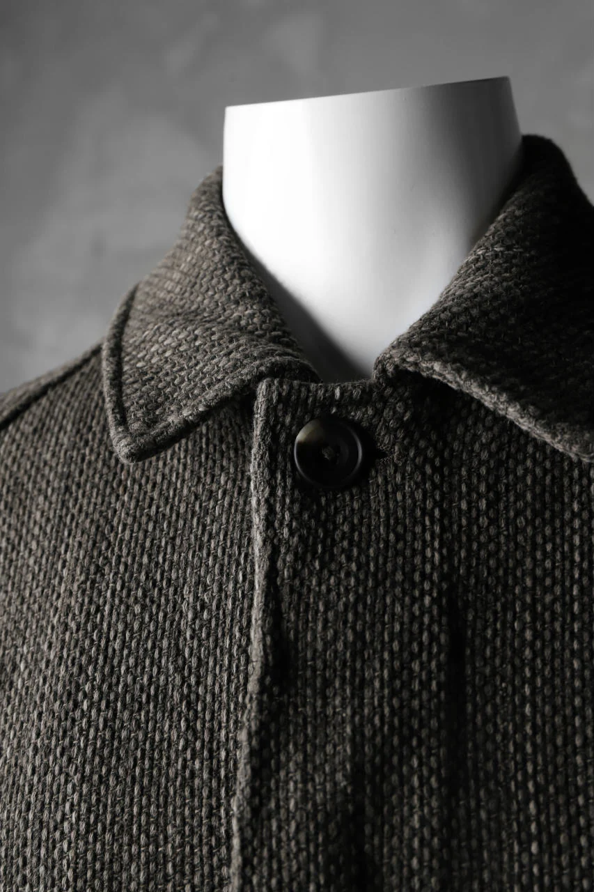 COLINA BALMACAAN COAT / SASHIKO ZAKURO DYED (ZAKURO) - Image 9