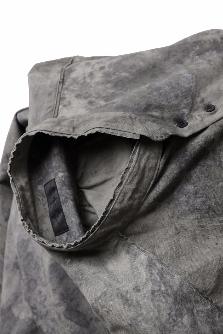 COLINA BANDED COLLAR WIDE SHIRT / ANCIENT DYED TUSSER (DUST) - Image 19