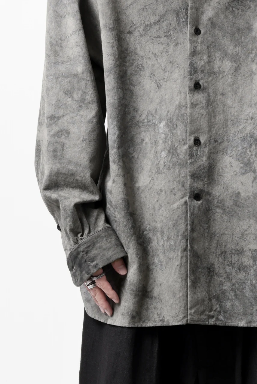 COLINA BANDED COLLAR WIDE SHIRT / ANCIENT DYED TUSSER (DUST) - Image 35