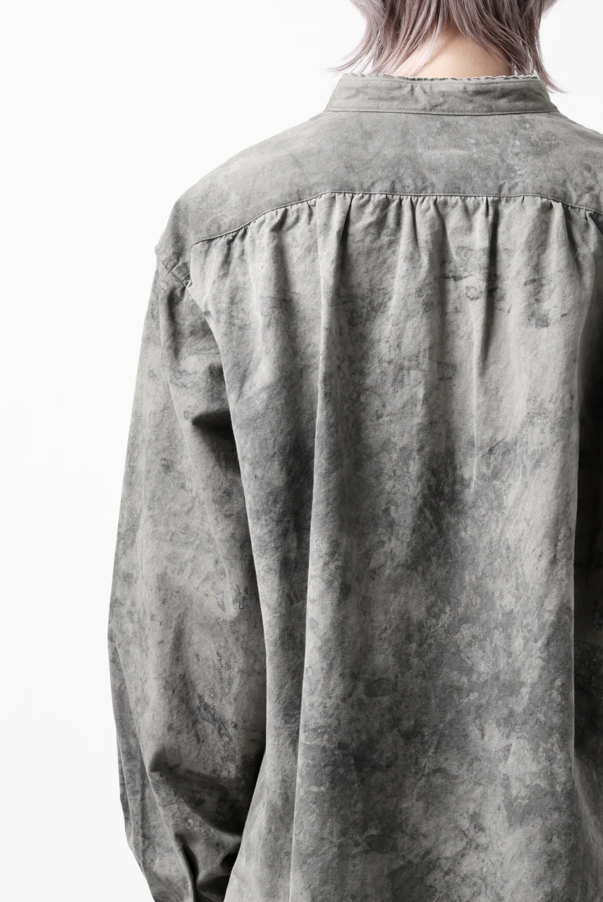 COLINA BANDED COLLAR WIDE SHIRT / ANCIENT DYED TUSSER (DUST) - Image 43