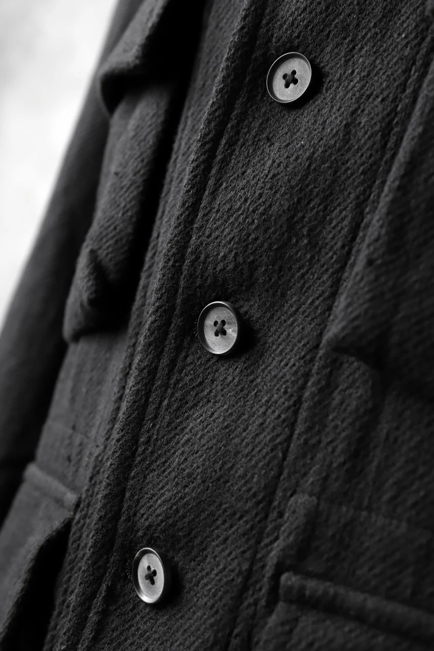COLINA BDU JACKET / HAND-SPUN COTTON TWILL (BLACK) - Image 17