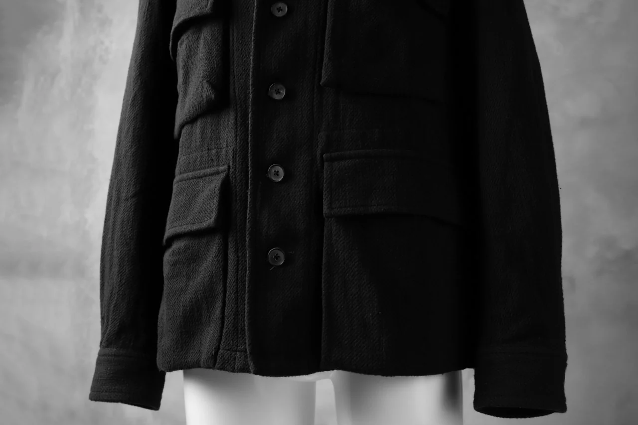 COLINA BDU JACKET / HAND-SPUN COTTON TWILL (BLACK) - Image 23
