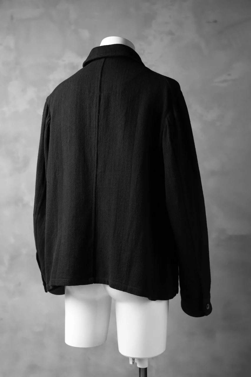 COLINA BDU JACKET / HAND-SPUN COTTON TWILL (BLACK) - Image 7