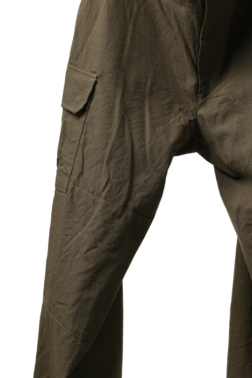 COLINA BDU PANTS / WASHABLE WOOL GABARDINE (OLIVE KHAKI) - Image 15