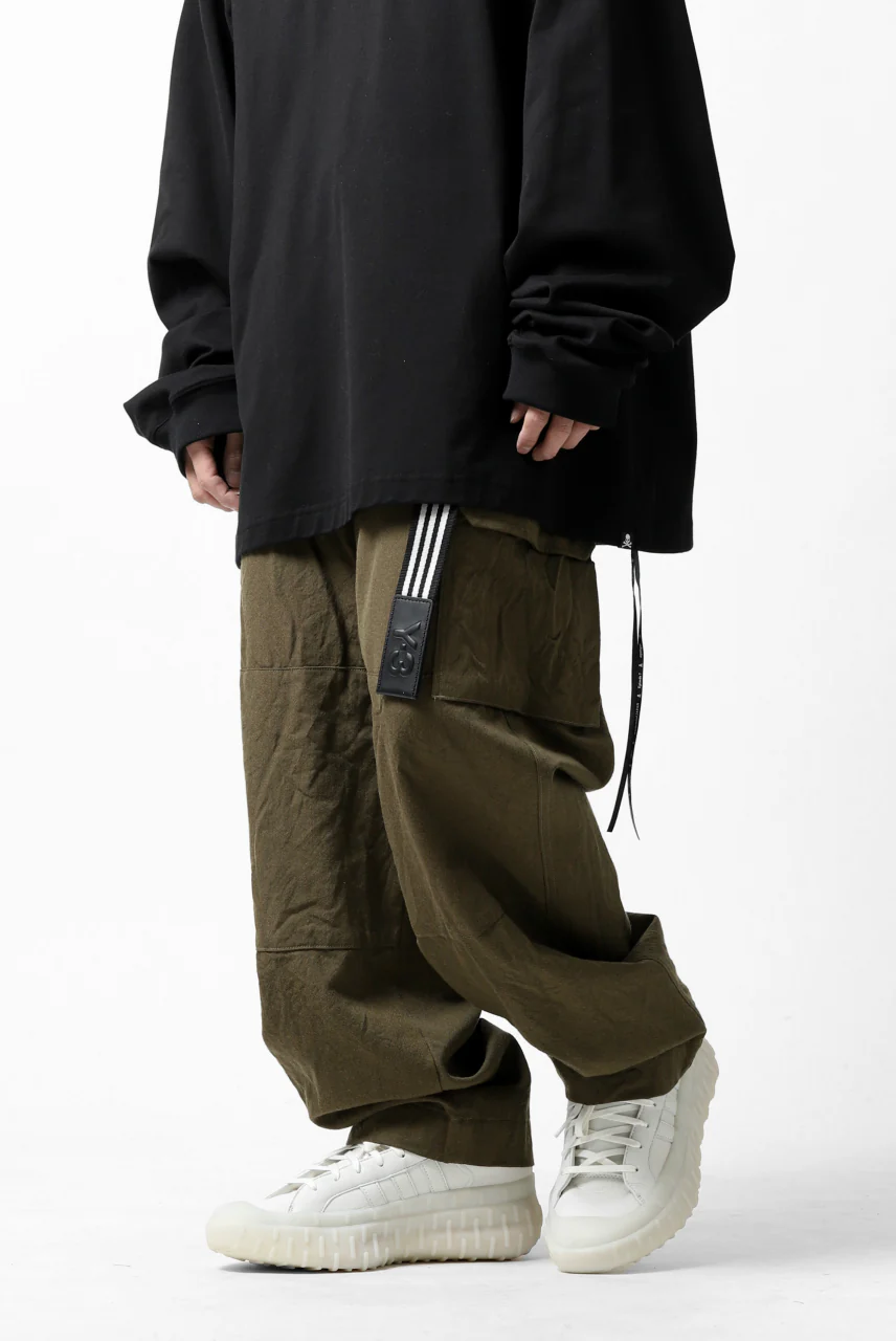 COLINA BDU PANTS / WASHABLE WOOL GABARDINE (OLIVE KHAKI) - Image 4
