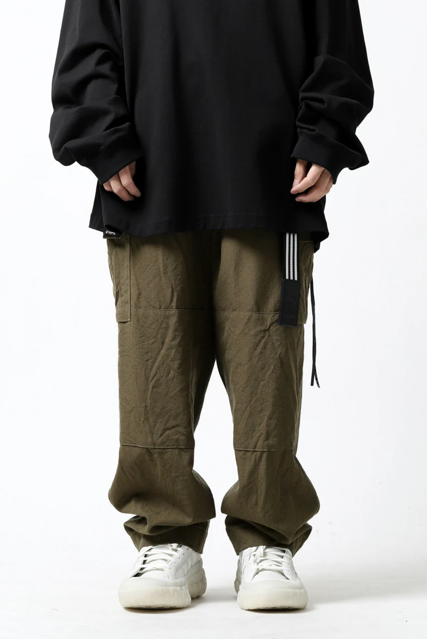 COLINA BDU PANTS / WASHABLE WOOL GABARDINE (OLIVE KHAKI) - Image 5
