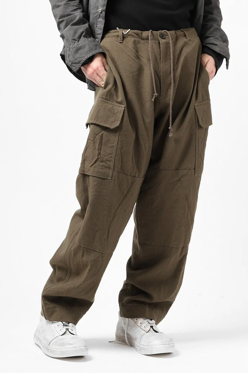 COLINA BDU PANTS / WASHABLE WOOL GABARDINE (OLIVE KHAKI) - Image 6