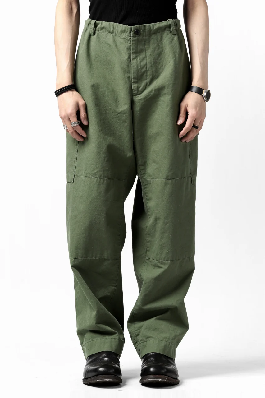 COLINA BDU TROUSERS / NEPPED ORGANIC WEATHER (SAGE GREEN) - Image 2
