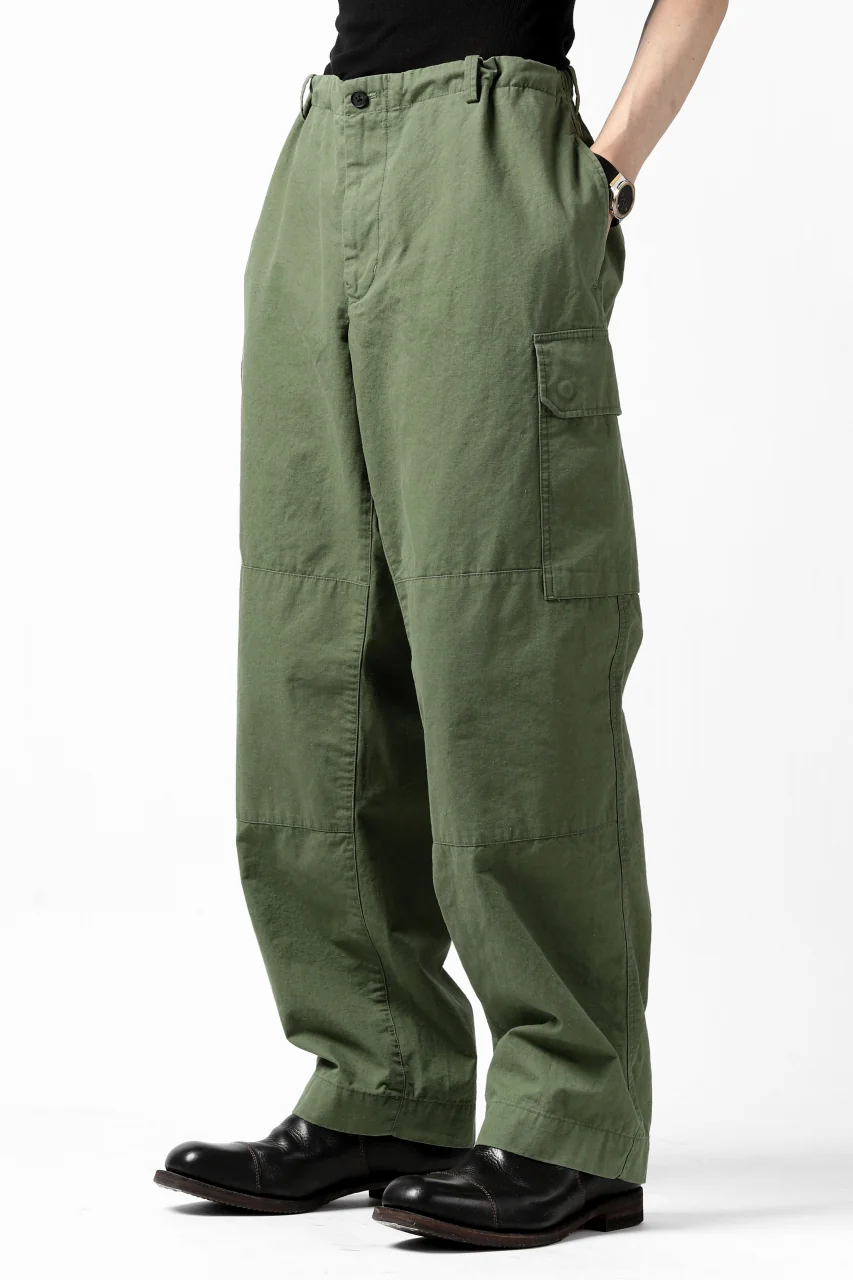 COLINA BDU TROUSERS / NEPPED ORGANIC WEATHER (SAGE GREEN) - Image 3