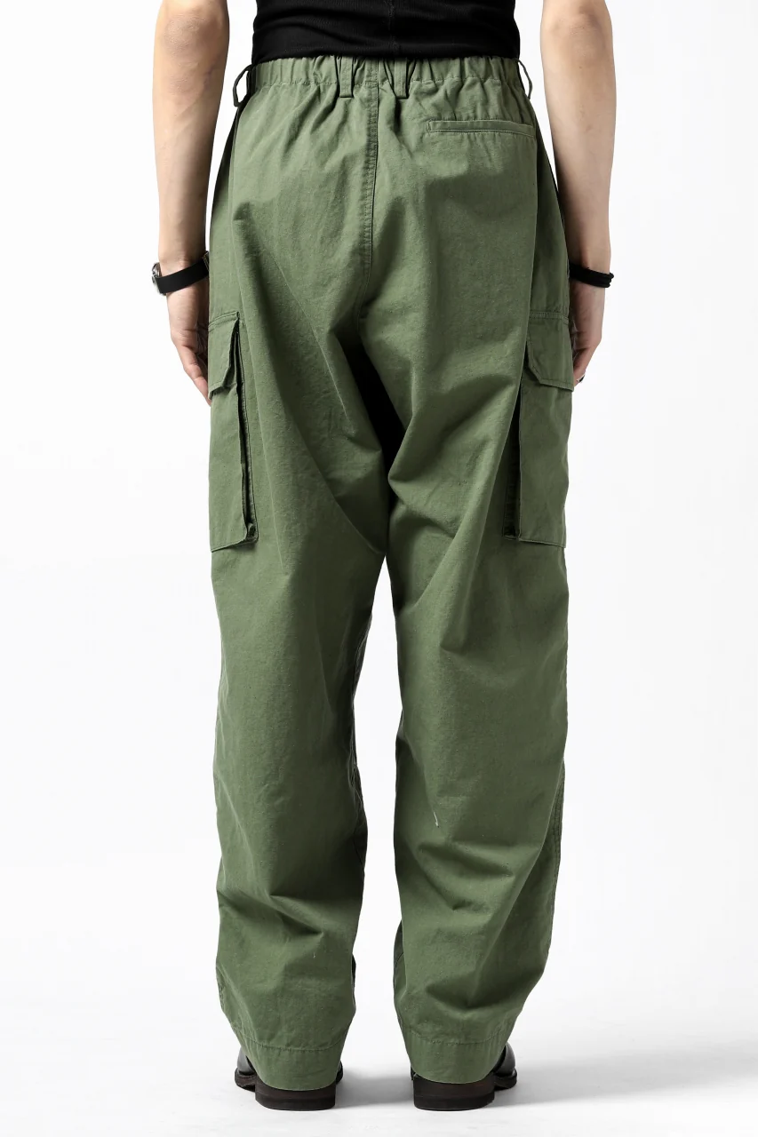 COLINA BDU TROUSERS / NEPPED ORGANIC WEATHER (SAGE GREEN) - Image 4