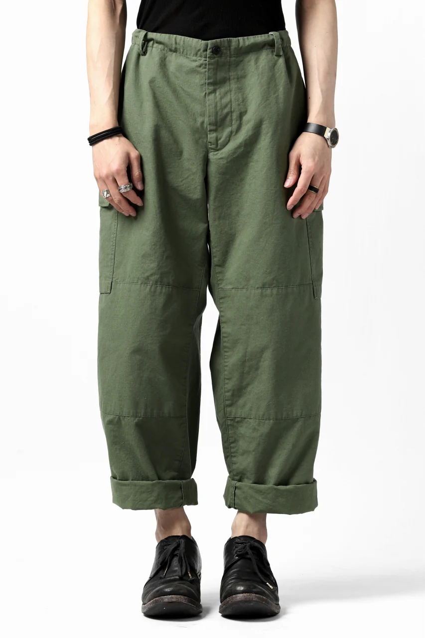 COLINA BDU TROUSERS / NEPPED ORGANIC WEATHER (SAGE GREEN) - Image 5