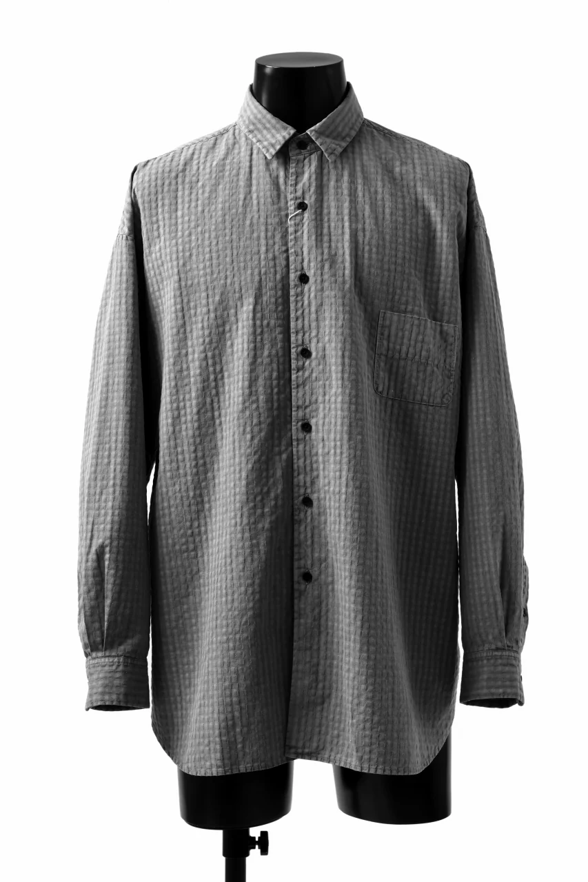 COLINA BIG MINIMAL SHIRT / ORGANIC COTTON SHADOW CHECK (SUMI)