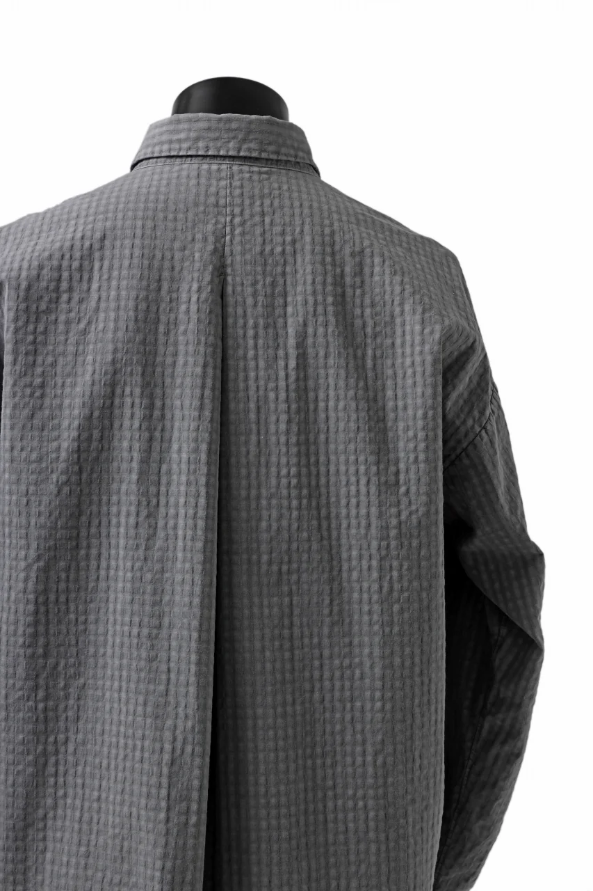 COLINA BIG MINIMAL SHIRT / ORGANIC COTTON SHADOW CHECK (SUMI) - Image 19
