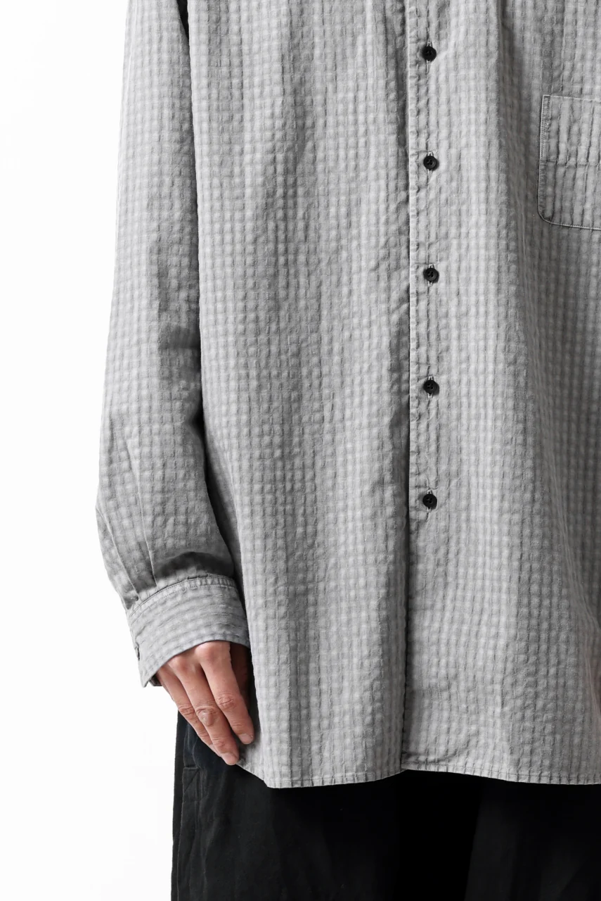 COLINA BIG MINIMAL SHIRT / ORGANIC COTTON SHADOW CHECK (SUMI) - Image 33