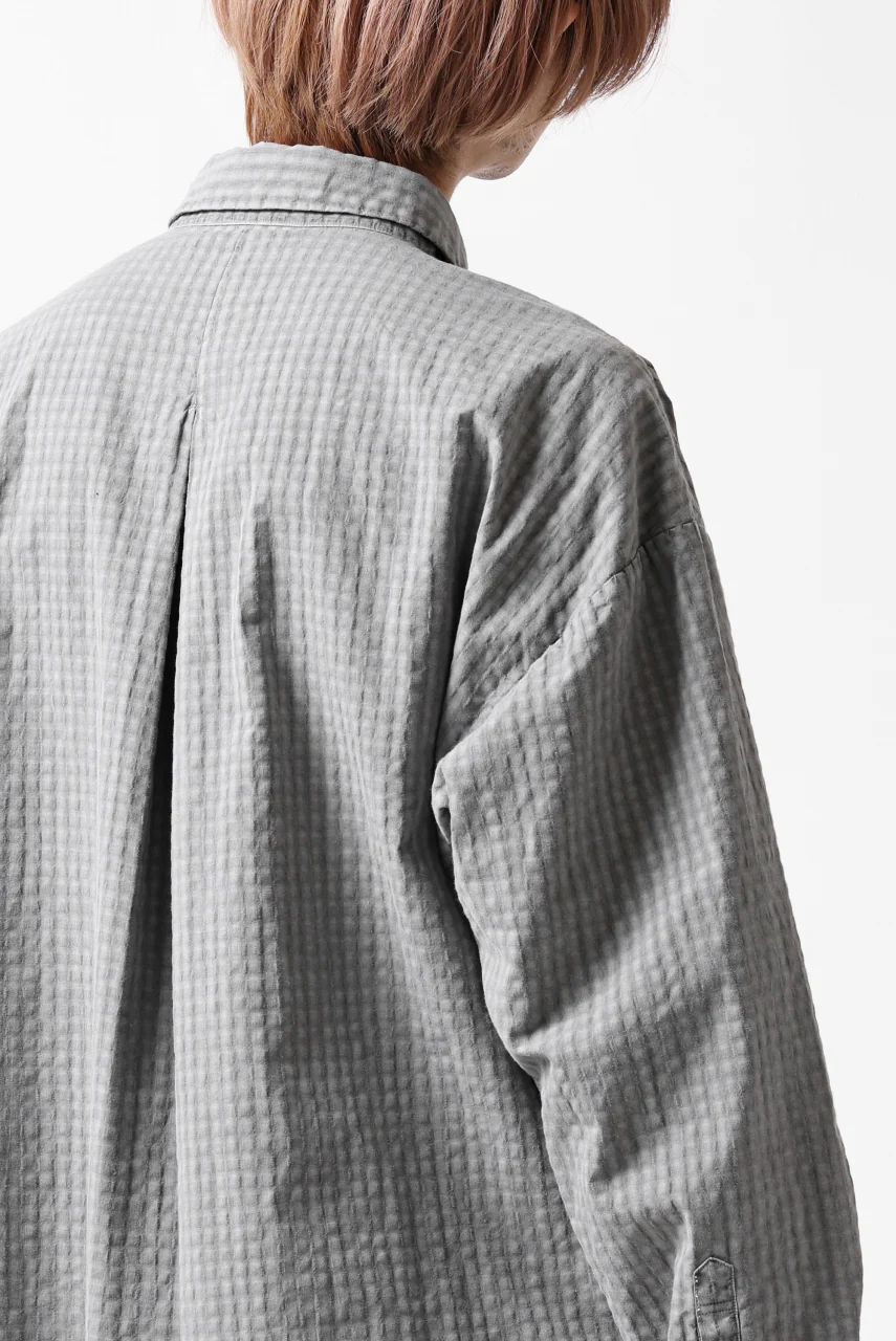 COLINA BIG MINIMAL SHIRT / ORGANIC COTTON SHADOW CHECK (SUMI) - Image 37