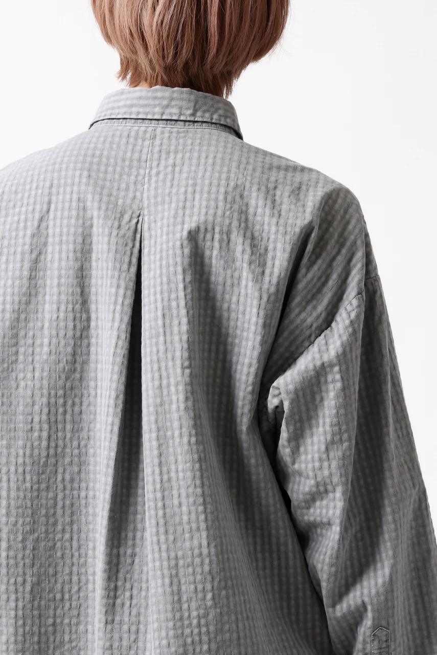 COLINA BIG MINIMAL SHIRT / ORGANIC COTTON SHADOW CHECK (SUMI) - Image 38