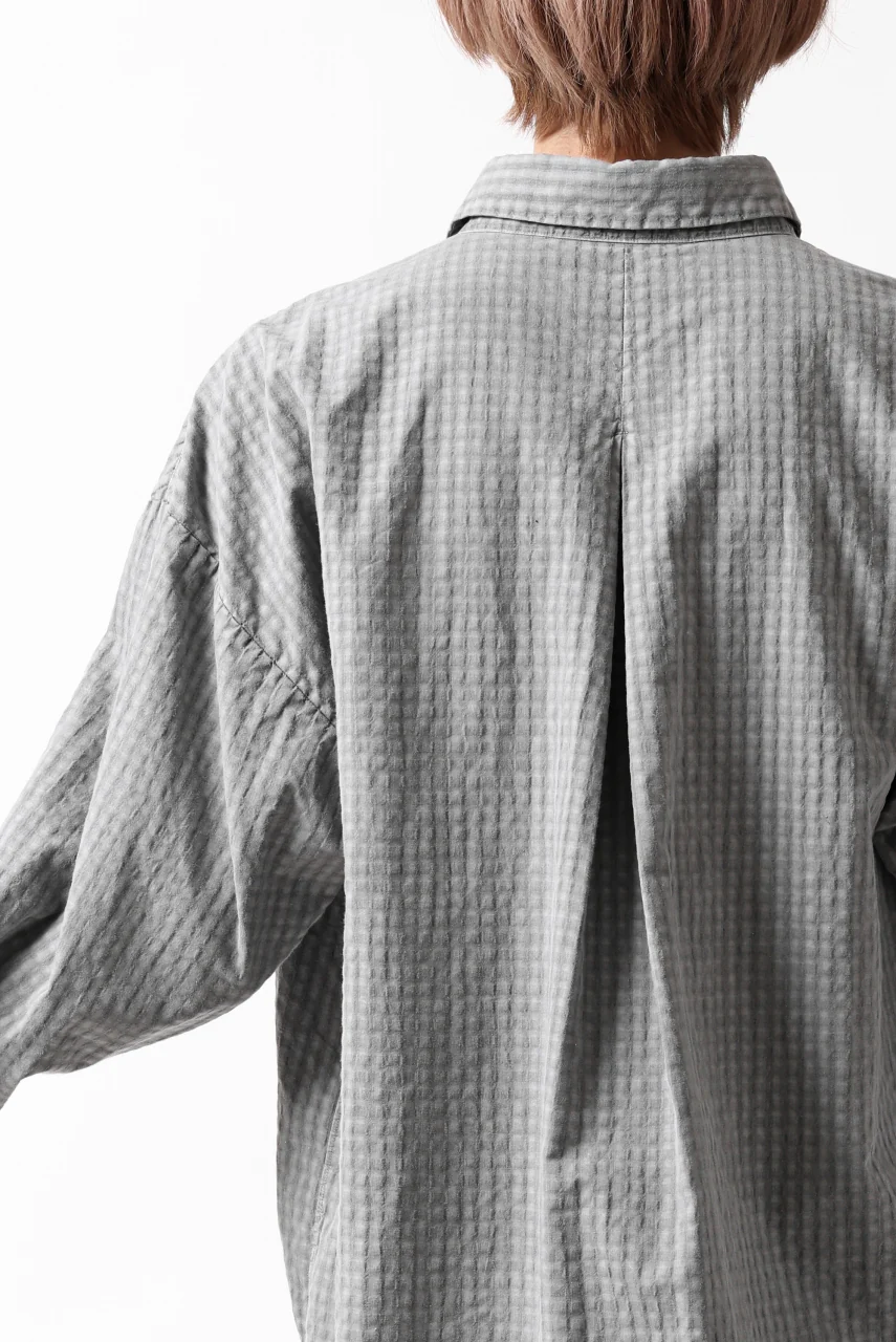 COLINA BIG MINIMAL SHIRT / ORGANIC COTTON SHADOW CHECK (SUMI) - Image 39