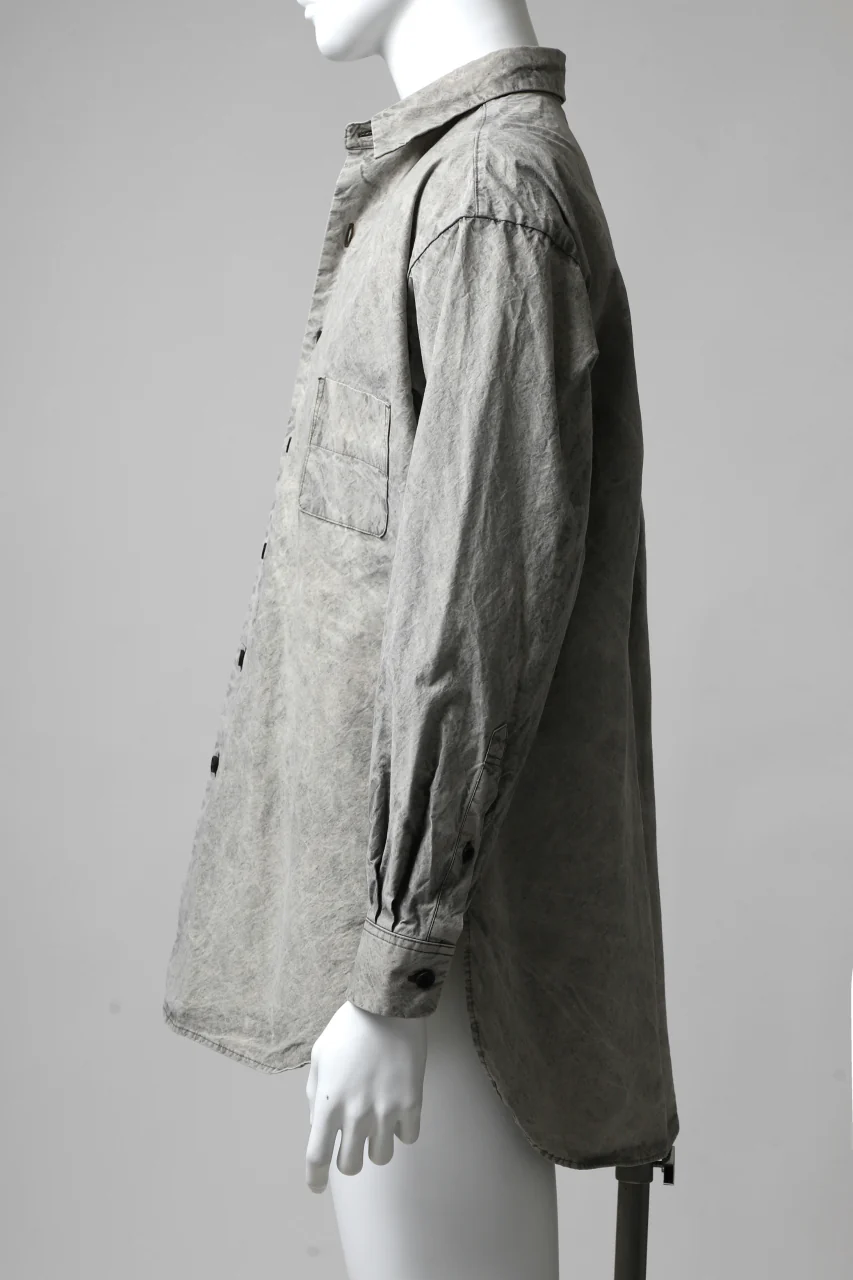 COLINA BIG MINIMAL SHIRT / ORGANIC SUPIMA COTTON BROX (STONE) - Image 10