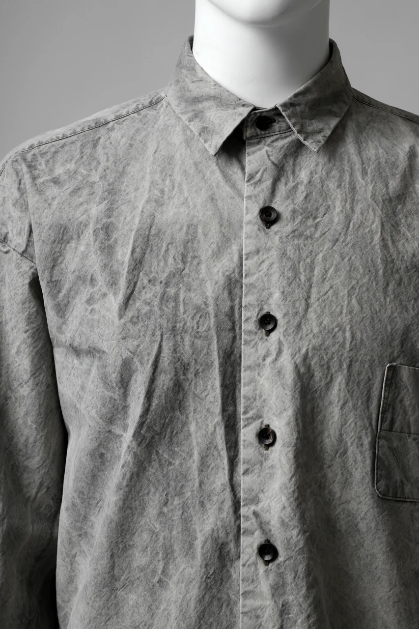 COLINA BIG MINIMAL SHIRT / ORGANIC SUPIMA COTTON BROX (STONE) - Image 13