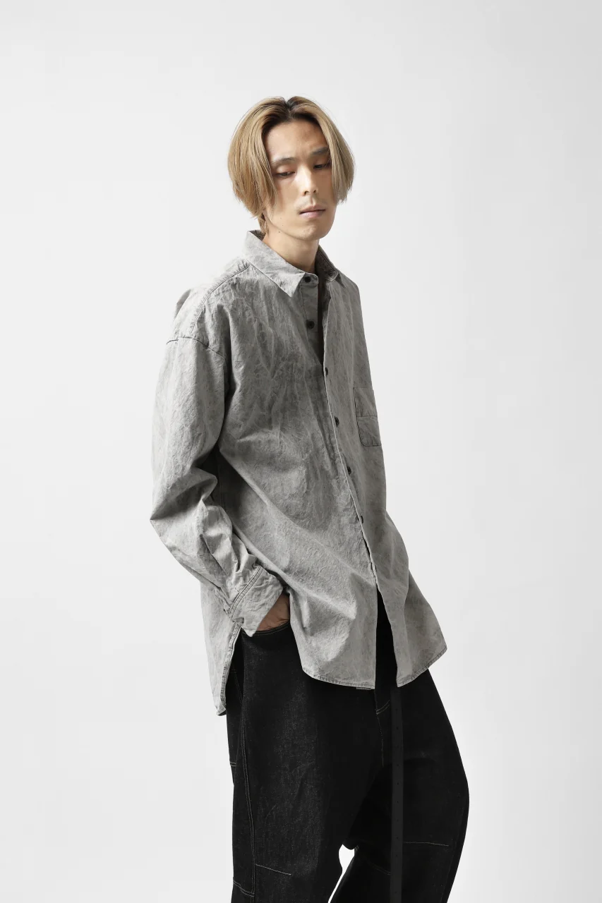 COLINA BIG MINIMAL SHIRT / ORGANIC SUPIMA COTTON BROX (STONE) - Image 36