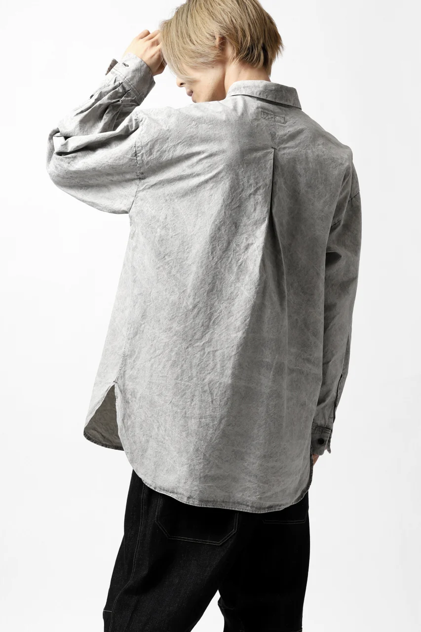 COLINA BIG MINIMAL SHIRT / ORGANIC SUPIMA COTTON BROX (STONE) - Image 5