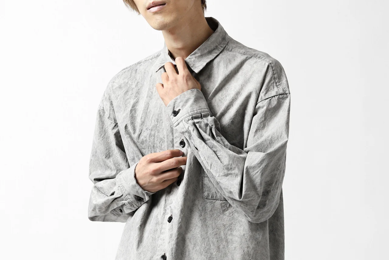 COLINA BIG MINIMAL SHIRT / ORGANIC SUPIMA COTTON BROX (STONE) - Image 50
