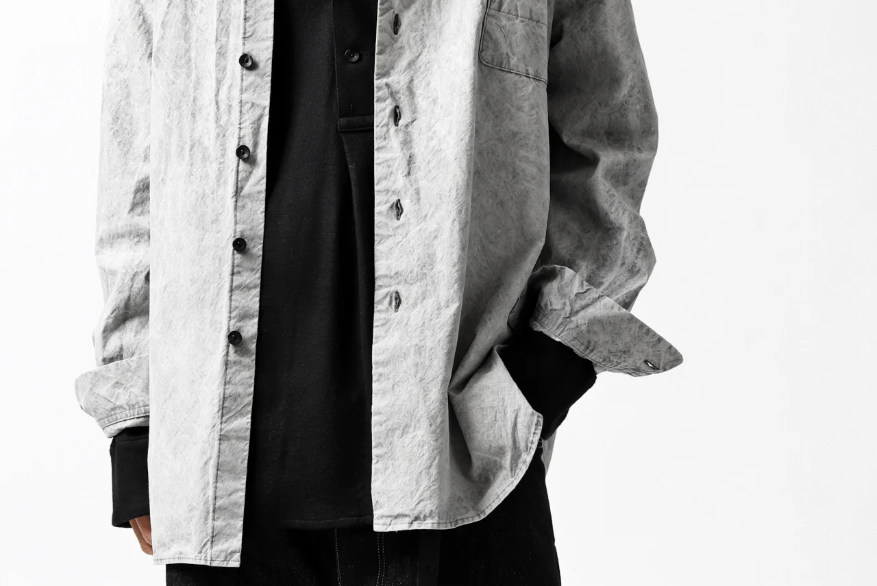 COLINA BIG MINIMAL SHIRT / ORGANIC SUPIMA COTTON BROX (STONE) - Image 54