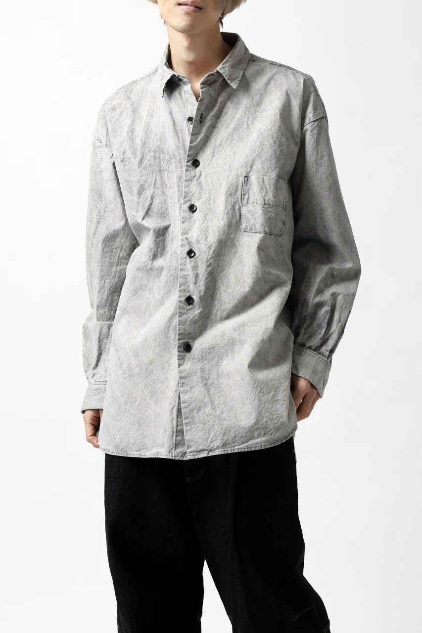 COLINA BIG MINIMAL SHIRT / ORGANIC SUPIMA COTTON BROX (STONE) - Image 6