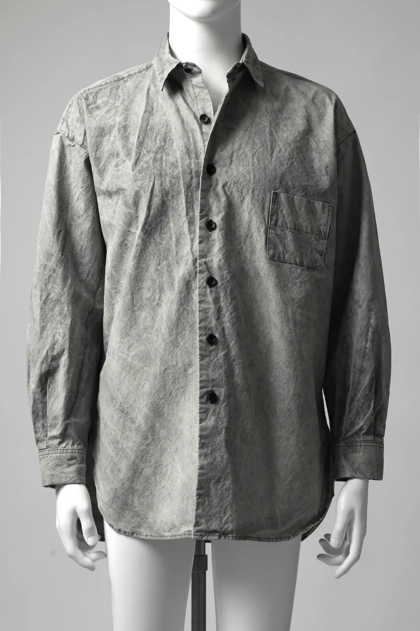 COLINA BIG MINIMAL SHIRT / ORGANIC SUPIMA COTTON BROX (STONE) - Image 7
