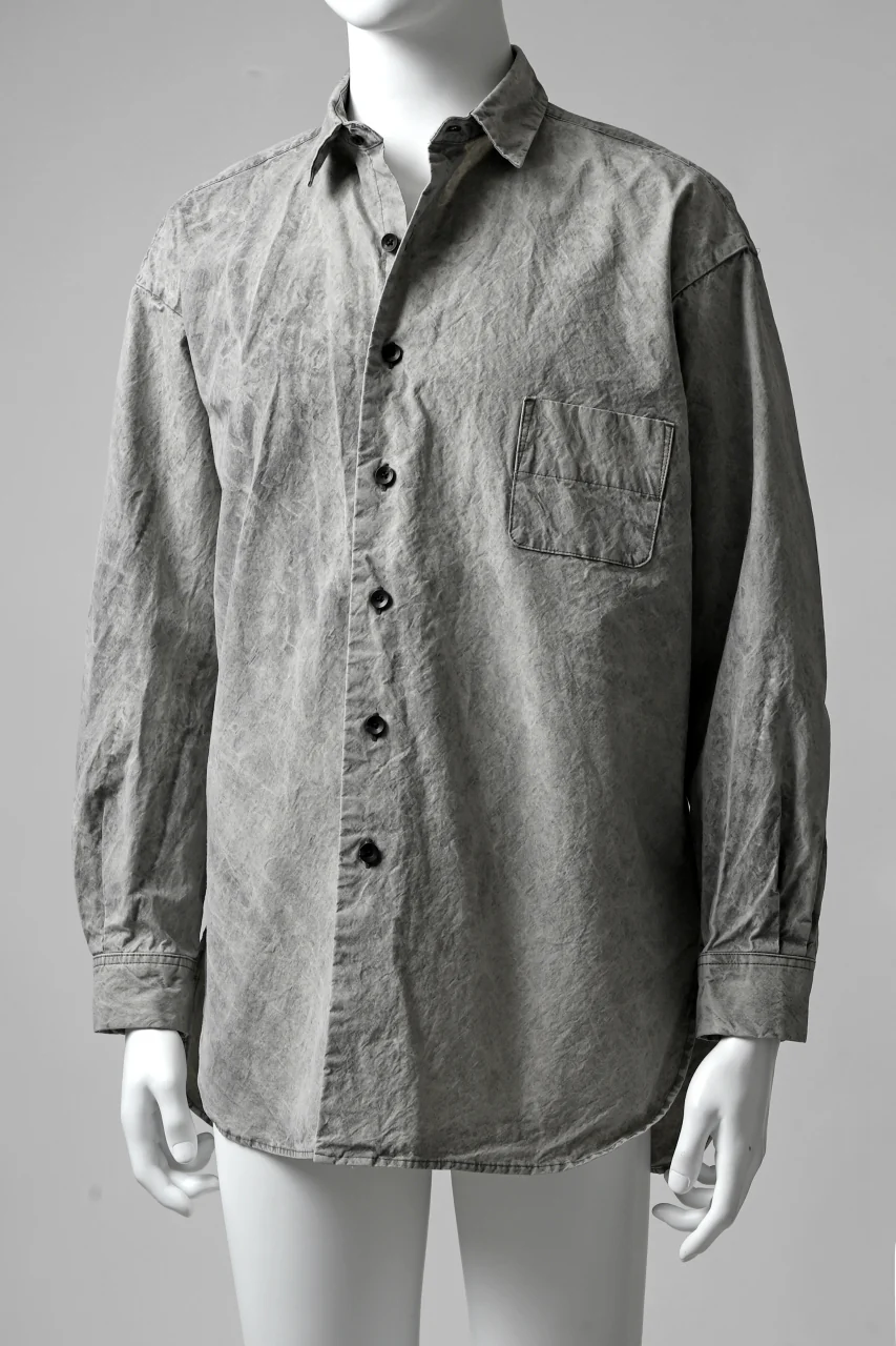 COLINA BIG MINIMAL SHIRT / ORGANIC SUPIMA COTTON BROX (STONE) - Image 8