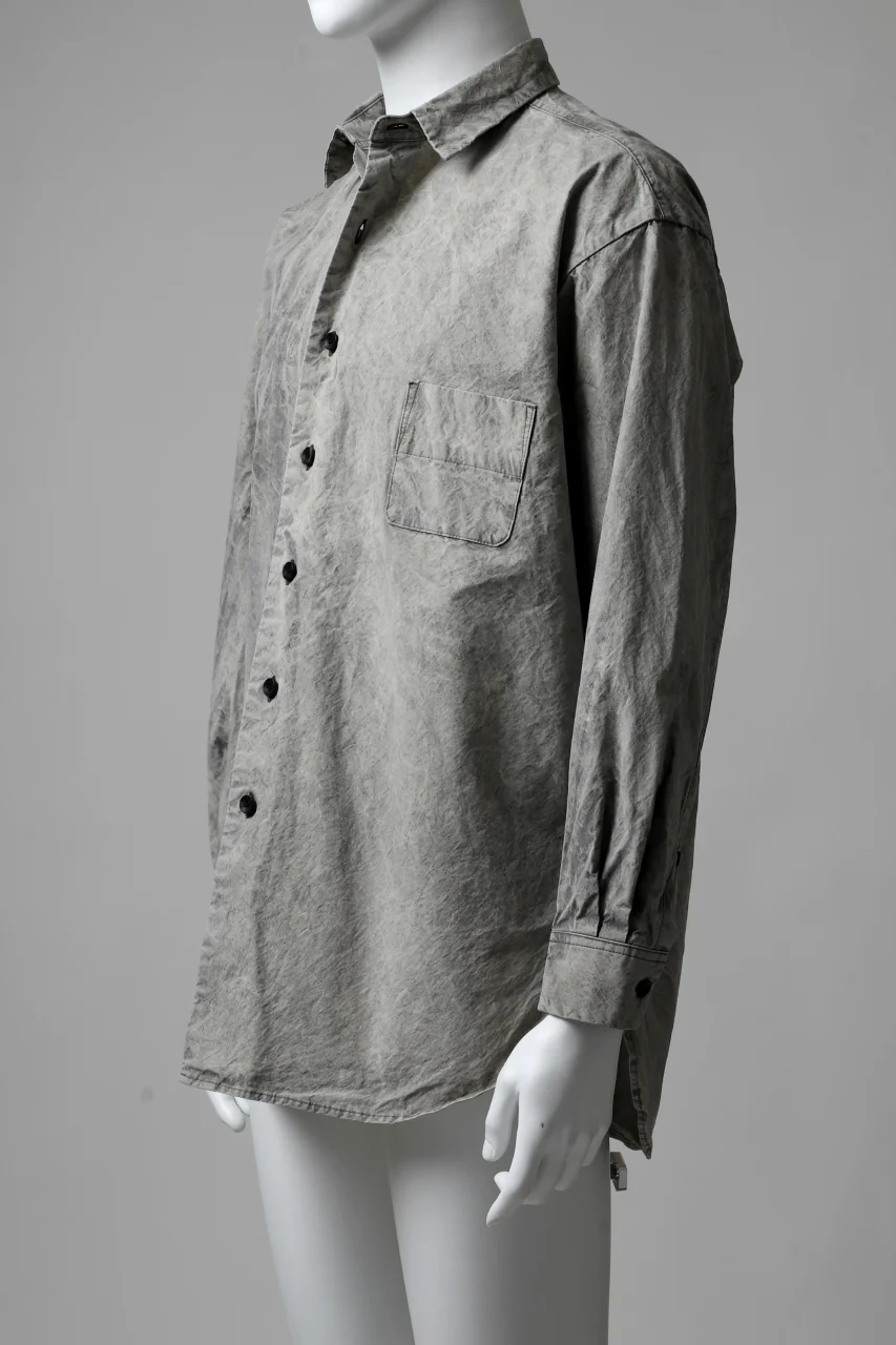 COLINA BIG MINIMAL SHIRT / ORGANIC SUPIMA COTTON BROX (STONE) - Image 9