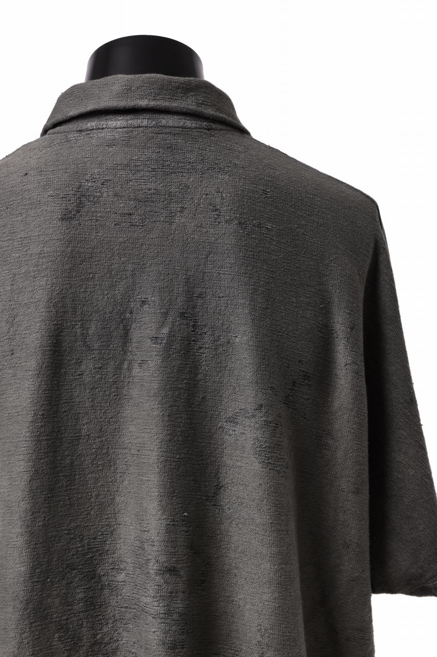 COLINA BIG SKIPPER POLO SHIRT / ANCIENT DYED LINEN HEAVY JERSEY (DUST) - Image 15