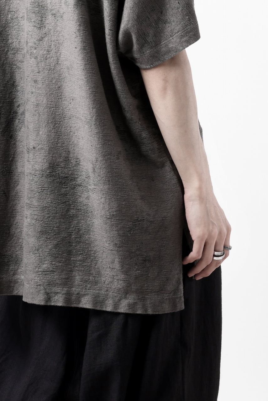 COLINA BIG SKIPPER POLO SHIRT / ANCIENT DYED LINEN HEAVY JERSEY (DUST) - Image 34