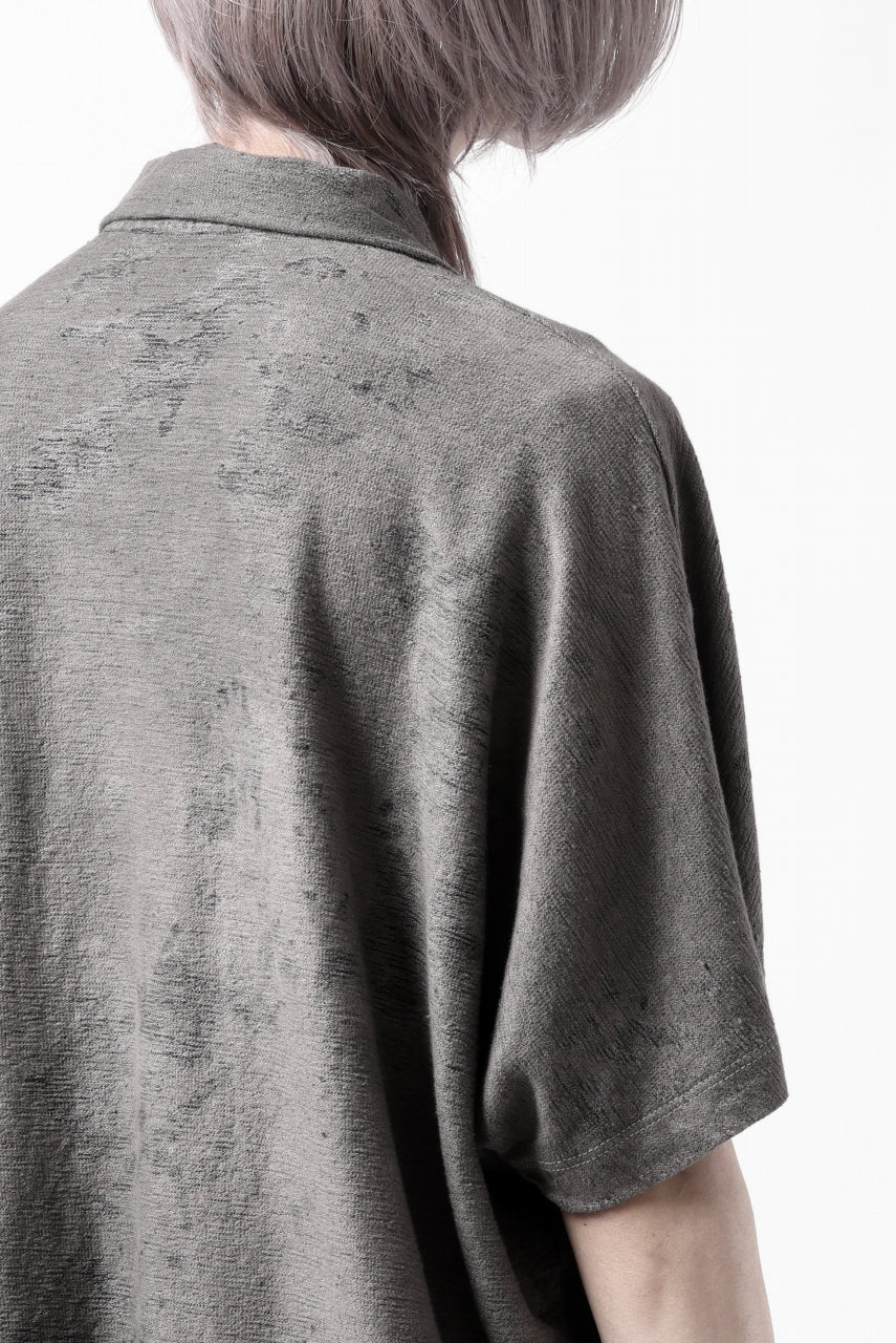 COLINA BIG SKIPPER POLO SHIRT / ANCIENT DYED LINEN HEAVY JERSEY (DUST) - Image 35