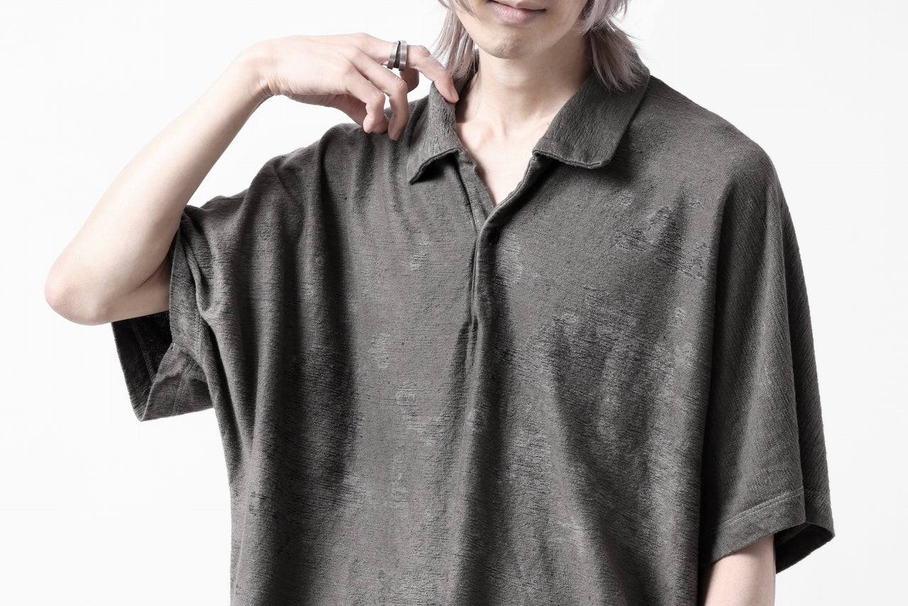 COLINA BIG SKIPPER POLO SHIRT / ANCIENT DYED LINEN HEAVY JERSEY (DUST) - Image 40