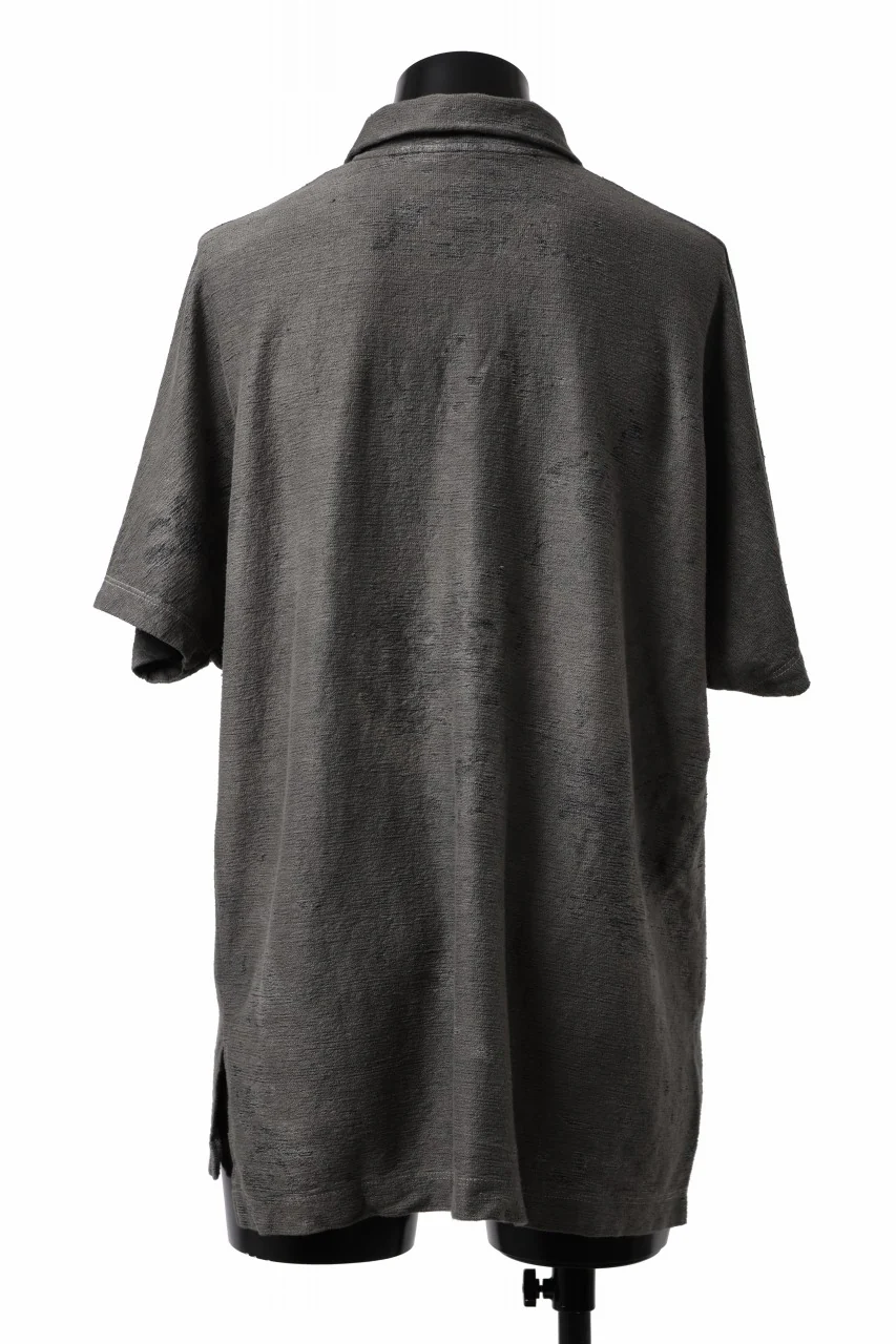 COLINA BIG SKIPPER POLO SHIRT / ANCIENT DYED LINEN HEAVY JERSEY (DUST) - Image 7