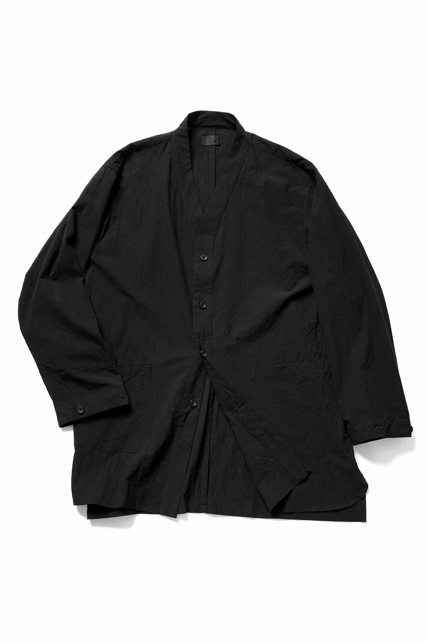 COLINA CARDIGAN SHIRT / GV-POPLIN (LOG WOOD BLACK)