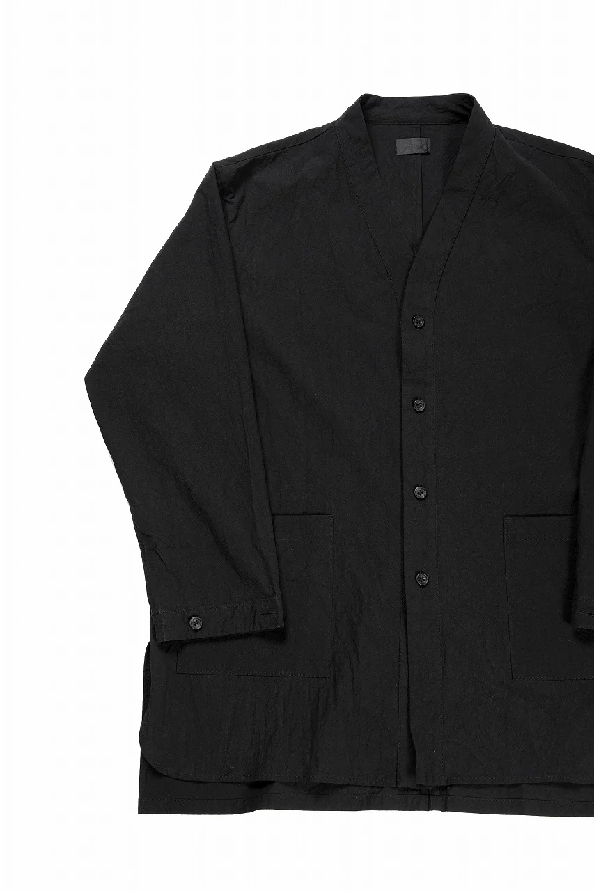 COLINA CARDIGAN SHIRT / GV-POPLIN (LOG WOOD BLACK) - Image 4