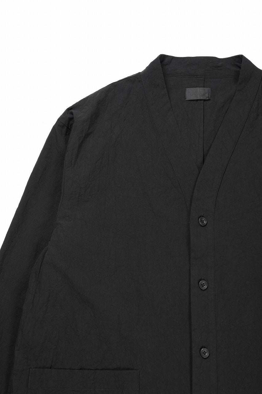 COLINA CARDIGAN SHIRT / GV-POPLIN (LOG WOOD BLACK) - Image 5